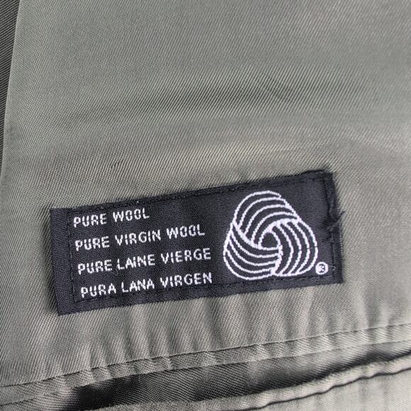 Bachrach Suit Jacket 100% Virgin Wool Men's 40W33R Double Breasted 23.5" Sleeves - Picture 5 of 10